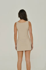 Beige Tank Dress