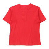 Age 10 Henry Blues Top - Medium Red Cotton
