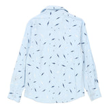 Age 10 Unbranded Patterned Shirt - Small Blue Cotton