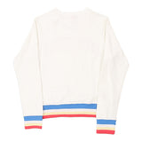Age 12 Converse Spellout Sweatshirt - Medium White Cotton Blend