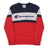 Age 16 Champion Spellout Sweatshirt - Small Block Colour Cotton Blend