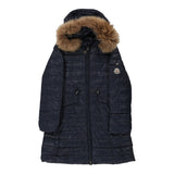 10 - 12 Years Moncler Coat - Medium Blue Polyester