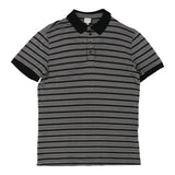 Collezioni Armani Striped Polo Shirt - 2XL Grey Cotton Blend