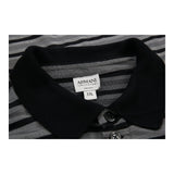 Collezioni Armani Striped Polo Shirt - 2XL Grey Cotton Blend