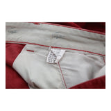 Lacoste Cord Trousers - 36W 27L Red Cotton