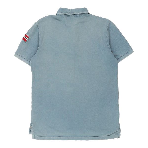 Vintage blue Napapijri Polo Shirt - mens large