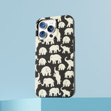 Black Little Elephants iPhone 6/6s/7/8/SE Case