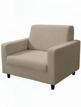 Anyseat 1-Seater Sofa Cover – Plain Beige Style Slipcover for Living Room Chair Protection