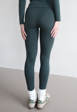 Organic Cotton Leggings, Forest Green
