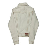 Age 8 True Religion Contrast Stitch Denim Jacket - Small White Cotton