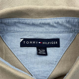 Tommy Hilfiger Long Sleeve Polo Shirt - XL Beige Cotton