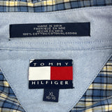 Tommy Hilfiger Checked Short Sleeve Shirt - XL Yellow Cotton