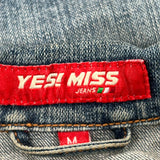 Yes Miss Cropped Denim Jacket - Medium Light Wash Denim