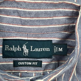 Ralph Lauren Striped Shirt - Medium Red Cotton