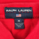 Ralph Lauren Polo Shirt - Medium Red Cotton
