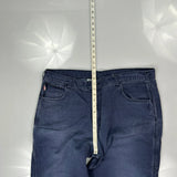 Carhartt Carpenter Trousers - 40W 34L Blue Cotton