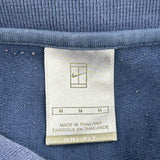 Nike Striped Polo Shirt - Medium Blue Polyester