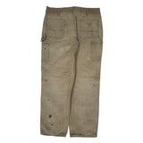 Carhartt Double Knee Carpenter Trousers - 38W 30L Beige Cotton