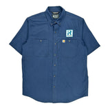Robinson Carhartt Short Sleeve Shirt - Large Blue Cotton