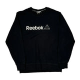 Reebok Sweatshirt - Medium Black Cotton Blend