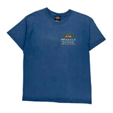 Kauai Hawaii Harley Davidson Graphic T-Shirt - Large Blue Cotton