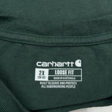 Carhartt Long Sleeve T-Shirt - 2XL Green Cotton