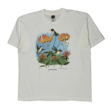 Hummingbirds Fruit Of The Loom Graphic T-Shirt - XL White Cotton Blend