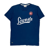 Lacoste Spellout T-Shirt - Medium Blue Cotton
