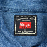 Wrangler Denim Shirt - XL Blue Cotton