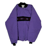 Made In USA American Jac Bomber Jacket - Medium Purple Polyester