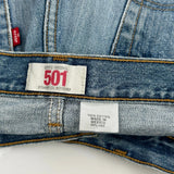 501 Levis Jeans - 32W 30L Blue Cotton
