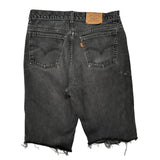 Levis Denim Shorts - 32W 11L Grey Denim