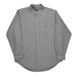 Polo By Ralph Lauren Striped Shirt - Large Black & White Cotton