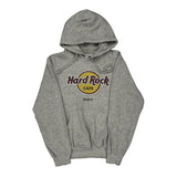 Paris Hard Rock Cafe Graphic Hoodie - Medium Grey Cotton Blend