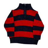 Age 9 Months Oshkosh Striped Rugby Shirt - 3XS Navy Cotton