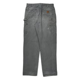 Carhartt Double Knee Carpenter Pants - 34W 34L Gray Cotton