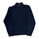 Tommy Hilfiger 1/4 Zip - 2XL Navy Cotton