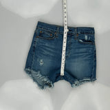 Levis Denim Shorts - 26W UK 6 Blue Denim