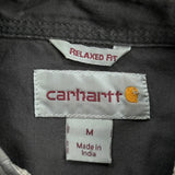 Carhartt Checked Flannel Shirt - Medium Black Cotton
