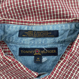Tommy Hilfiger Checked Shirt - Medium Red Cotton
