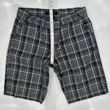 Calvin Klein Jeans Checked Shorts - 32W 10L Gray Cotton