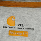 Carhartt Polo Shirt - 2XL Gray Cotton