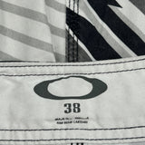 Oakley Striped Shorts - 38W 9L Black & White Polyester