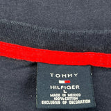Tommy Hilfiger Spellout T-Shirt - Large Navy Cotton