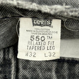 Orange Tabs Levis 550 Jeans - 30W 32L Gray Cotton