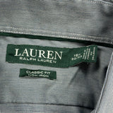 Ralph Lauren Striped Shirt - Large Gray Cotton