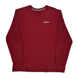 Patagonia Long Sleeve T-Shirt - Large Red Polyester Blend