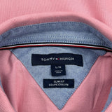 Tommy Hilfiger Slim Fit Polo Shirt - Large Pink Cotton