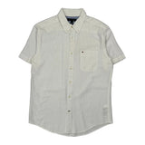 Tommy Hilfiger Short Sleeve Shirt - Large White Cotton