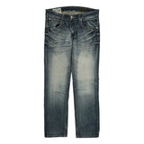 Hip Hop Black Bull Jeans - 34W 33L Blue Denim